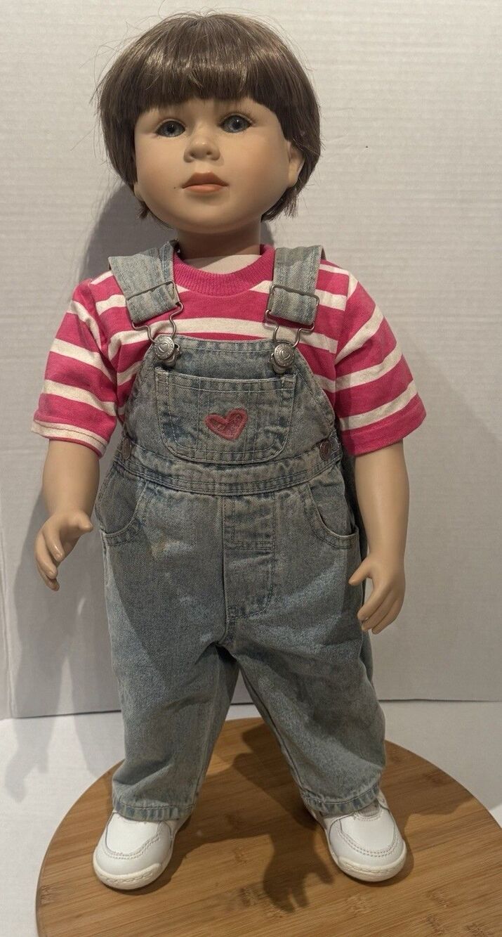 My Twinn 23” Doll 1996 Denver Era Overall Orig. Outfit Blonde Blue Eyes Comp.